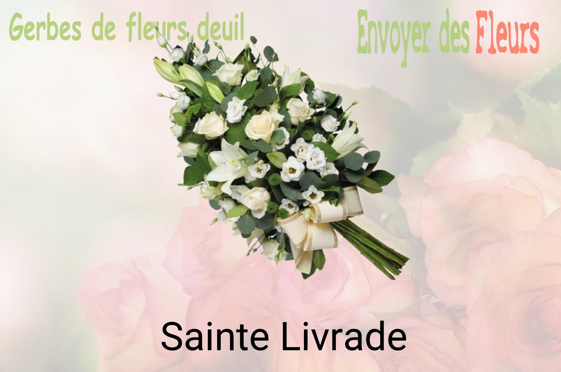 Gerbe de fleurs de deuil livrée à Sainte-Livrade